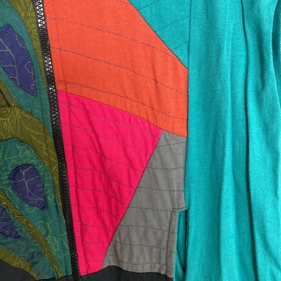 Leopards and Roses Funky Hippy/Boho Zippered Tunic/Hoodie - Size Large - Picture 4 of 13